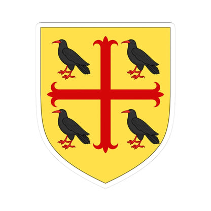 Arms of Edmund of Abingdon (England) (Coat of Arms) STICKER Vinyl Kiss-Cut Decal 3 Inch White - The Sticker Space