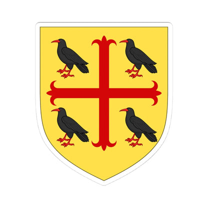 Arms of Edmund of Abingdon (England) (Coat of Arms) STICKER Vinyl Kiss-Cut Decal 4 Inch White - The Sticker Space