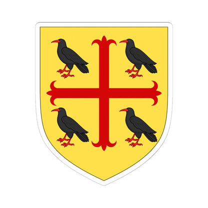 Arms of Edmund of Abingdon (England) (Coat of Arms) STICKER Vinyl Kiss-Cut Decal 6 Inch White - The Sticker Space