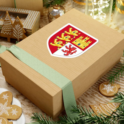 Arms of Eleanor of Castile Queen of England Attributed (England) (Coat of Arms) STICKER Vinyl Kiss-Cut Decal - The Sticker Space