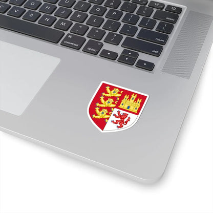 Arms of Eleanor of Castile Queen of England Attributed (England) (Coat of Arms) STICKER Vinyl Kiss-Cut Decal - The Sticker Space