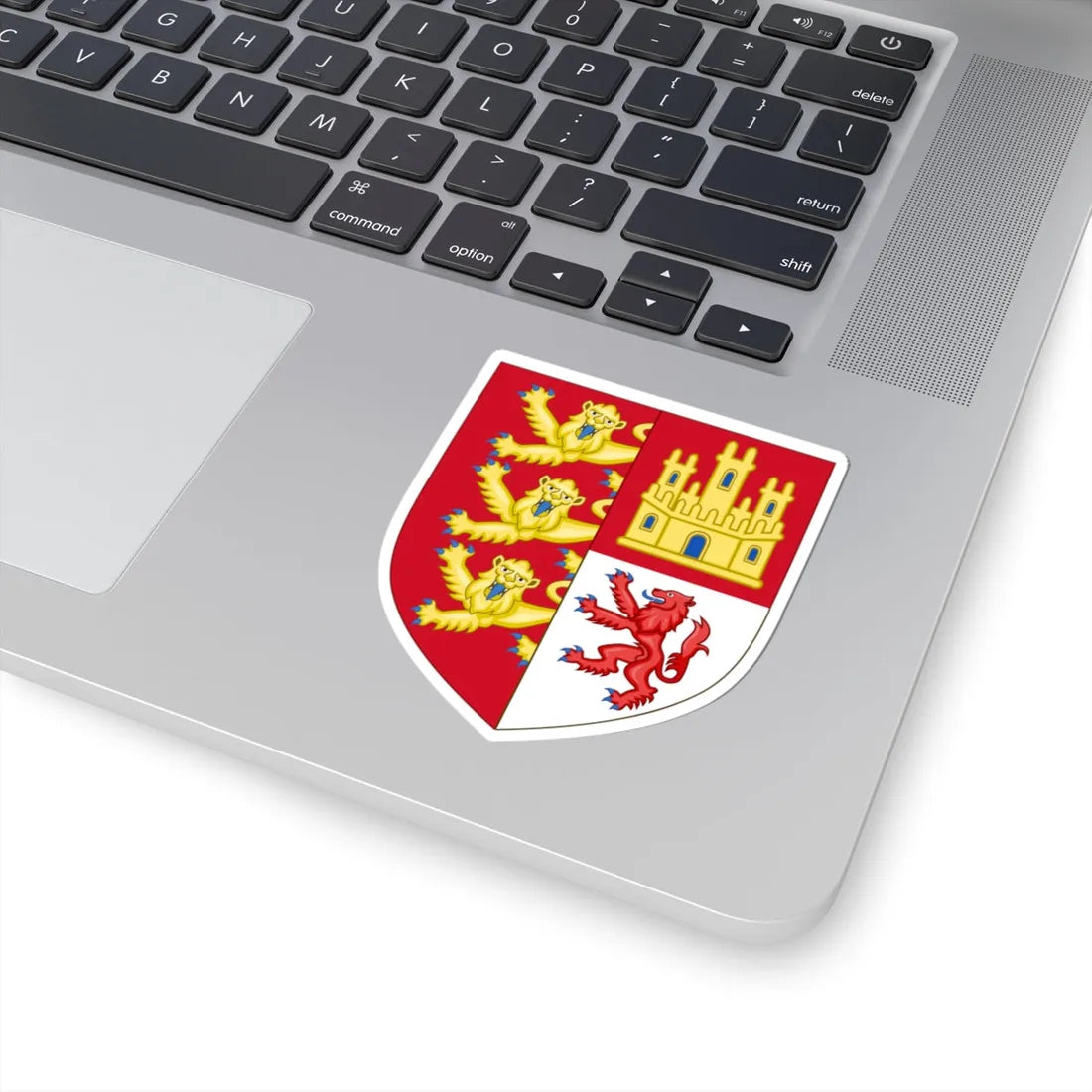 Arms of Eleanor of Castile Queen of England Attributed (England) (Coat of Arms) STICKER Vinyl Kiss-Cut Decal - The Sticker Space