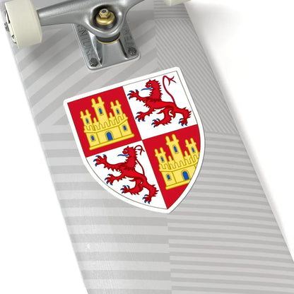 Arms of Eleanor of Castile Queen of England (England) (Coat of Arms) STICKER Vinyl Kiss-Cut Decal - The Sticker Space