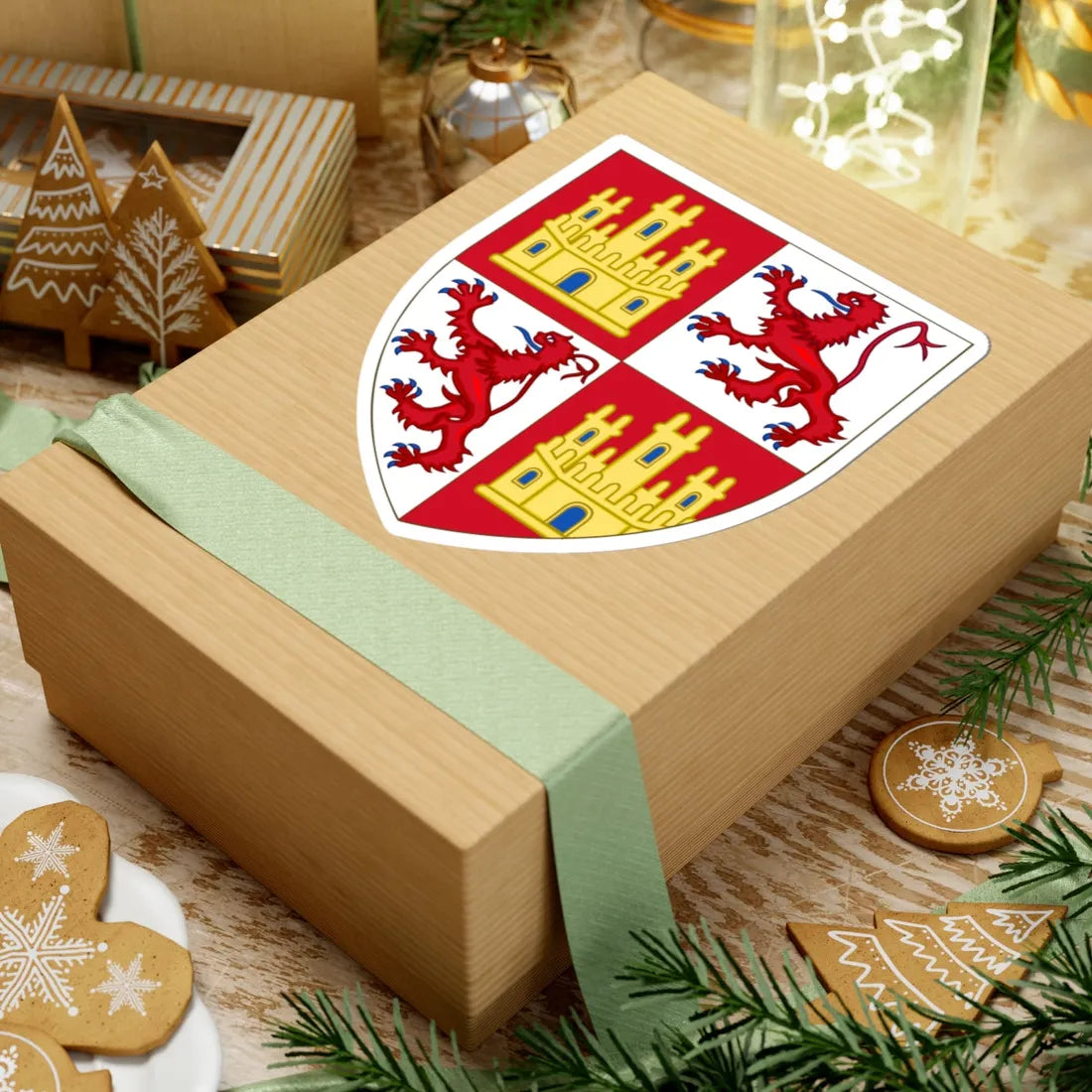 Arms of Eleanor of Castile Queen of England (England) (Coat of Arms) STICKER Vinyl Kiss-Cut Decal - The Sticker Space