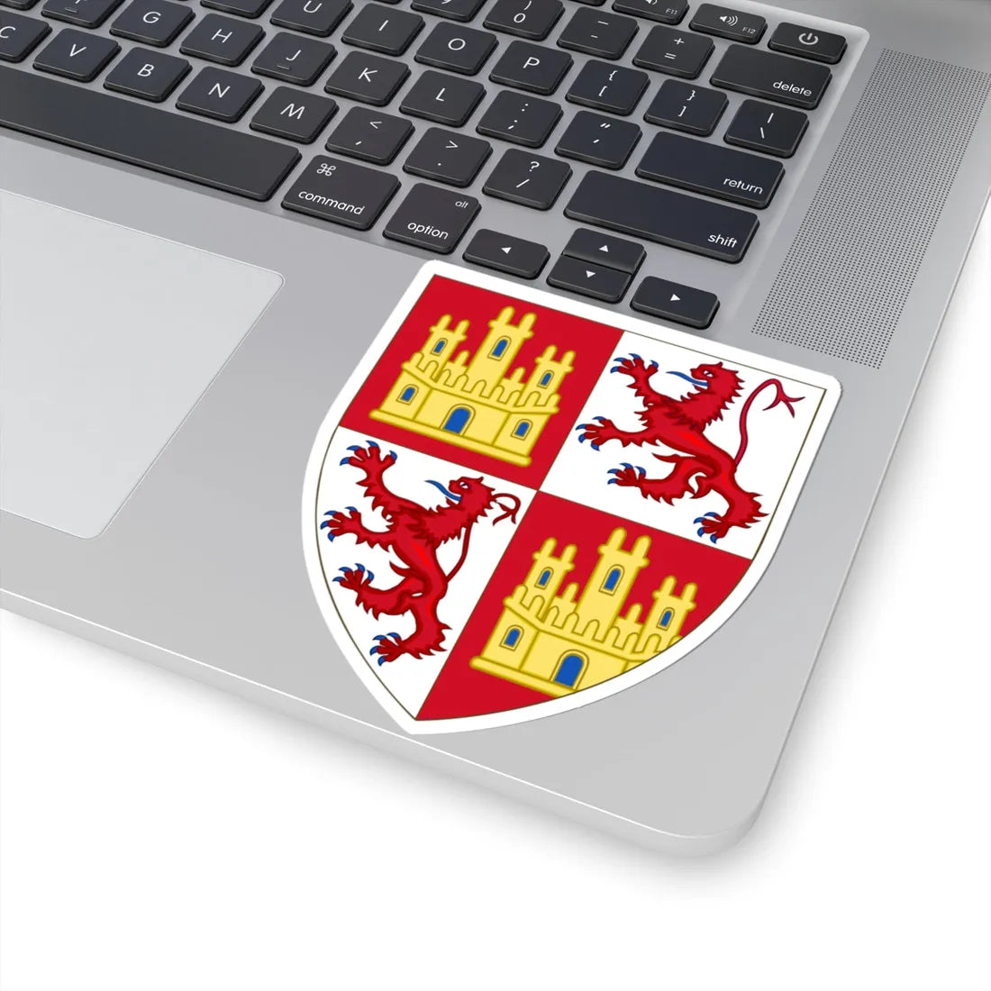 Arms of Eleanor of Castile Queen of England (England) (Coat of Arms) STICKER Vinyl Kiss-Cut Decal - The Sticker Space