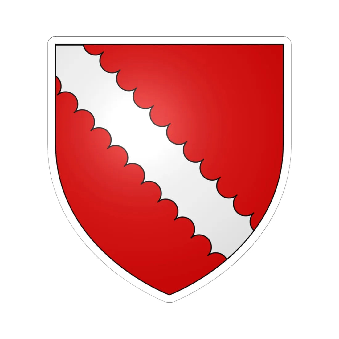 Arms of Fenton of that Ilk (Scotland) (Coat of Arms) STICKER Vinyl Kiss-Cut Decal 6 Inch White - The Sticker Space