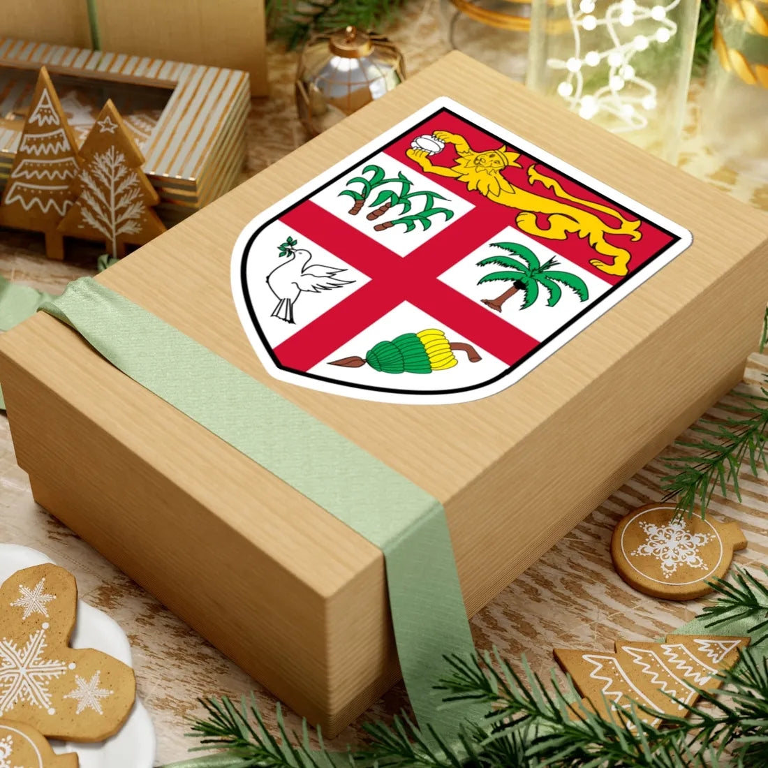 Arms of Fiji (Fiji) (Coat of Arms) STICKER Vinyl Kiss-Cut Decal - The Sticker Space