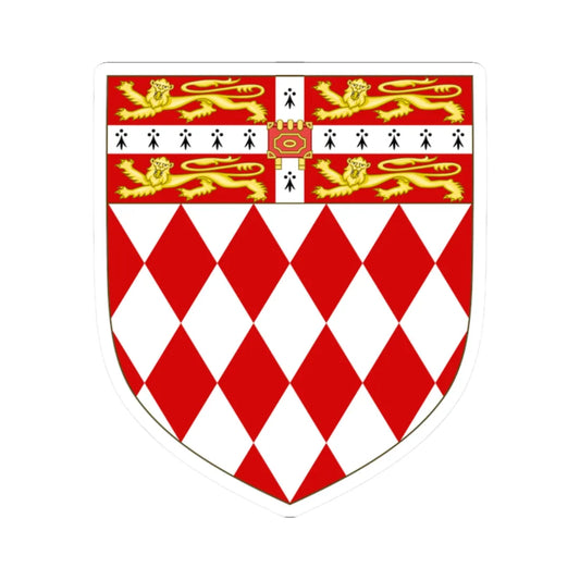 Arms of Fitzwilliam College Cambridge (England) (Coat of Arms) STICKER Vinyl Kiss-Cut Decal 2 Inch White - The Sticker Space