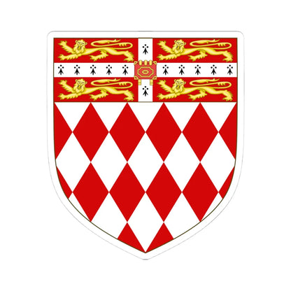 Arms of Fitzwilliam College Cambridge (England) (Coat of Arms) STICKER Vinyl Kiss-Cut Decal 4 Inch White - The Sticker Space