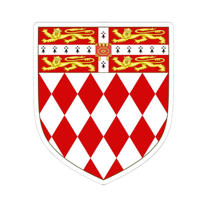 Arms of Fitzwilliam College Cambridge (England) (Coat of Arms) STICKER Vinyl Kiss-Cut Decal 6 Inch White - The Sticker Space