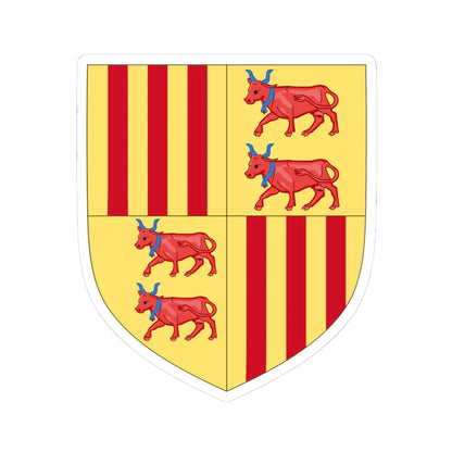 Arms of Foix-Béarn (Spain) (Coat of Arms) STICKER Vinyl Kiss-Cut Decal 3 Inch White - The Sticker Space