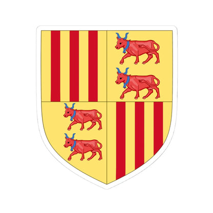 Arms of Foix-Béarn (Spain) (Coat of Arms) STICKER Vinyl Kiss-Cut Decal 4 Inch White - The Sticker Space