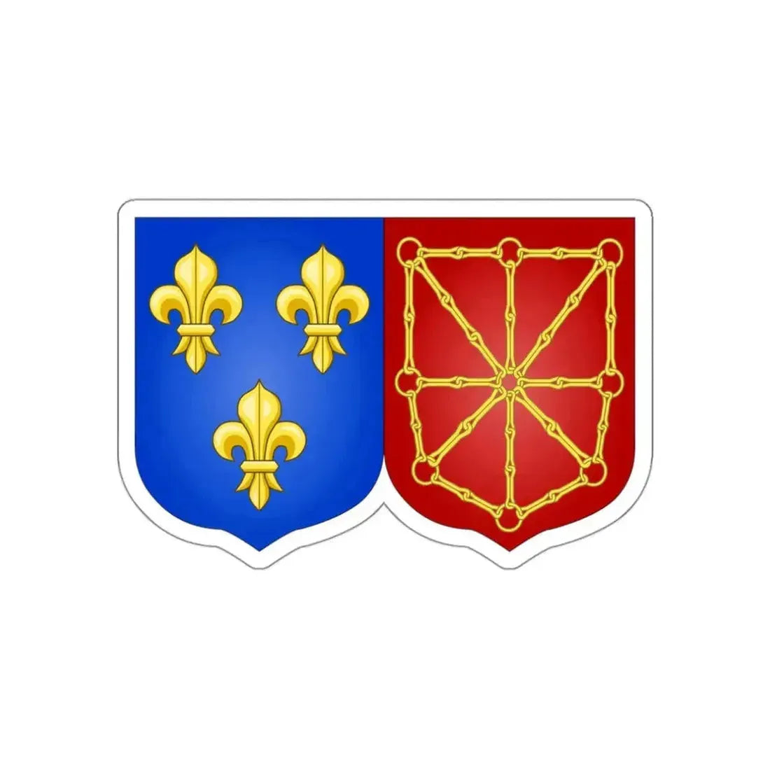 Arms of France and Navarre (1589-1790) STICKER Vinyl Die-Cut Decal - The Sticker Space