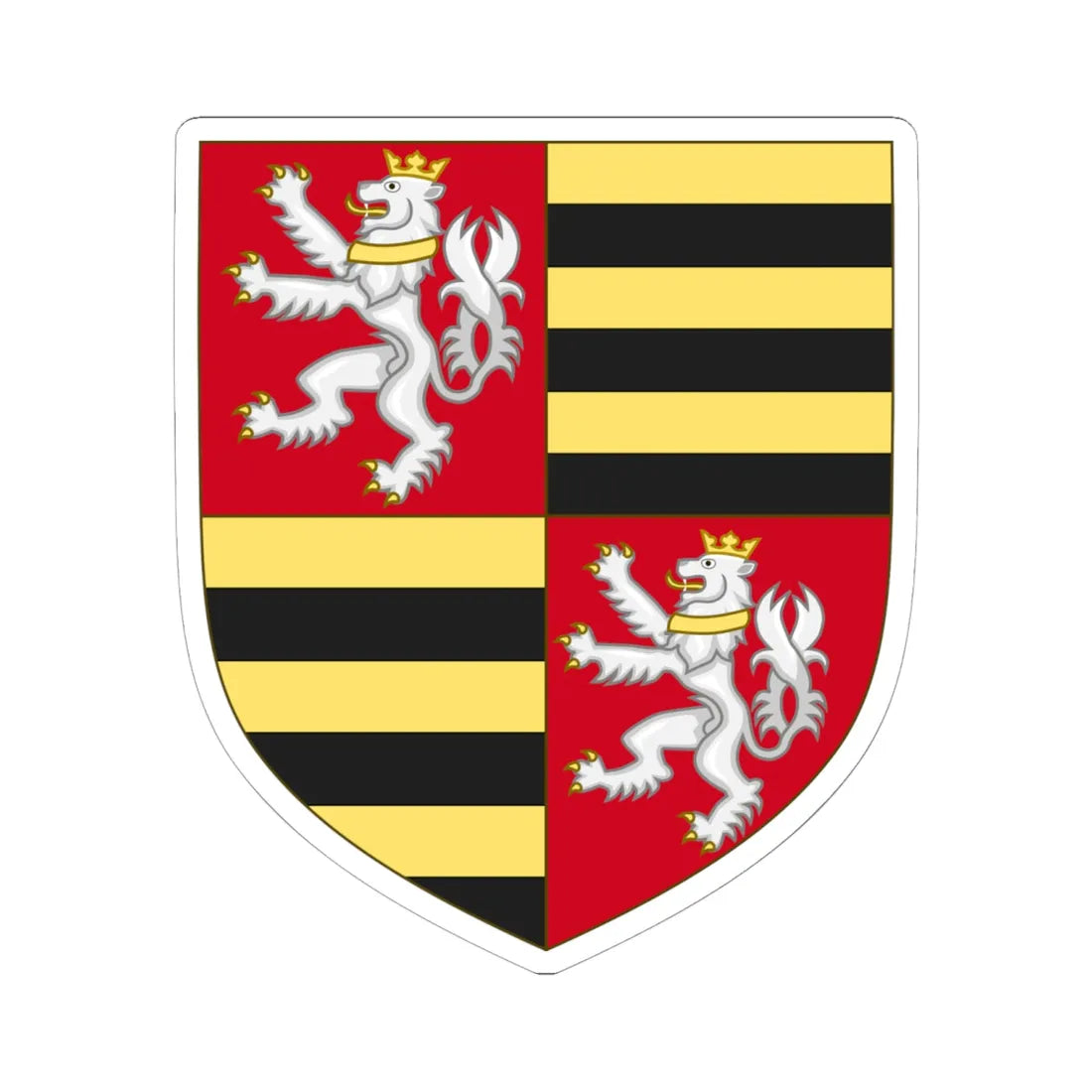 Arms of Francesco I Gonzaga Lord of Mantua 2 (Italy) (Coat of Arms) STICKER Vinyl Kiss-Cut Decal 6 Inch White - The Sticker Space