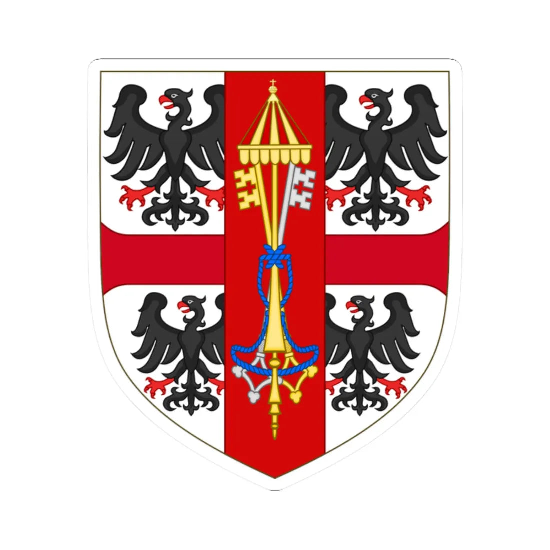 Arms of Francesco II Gonzaga Marquess of Mantua 1 (Italy) (Coat of Arms) STICKER Vinyl Kiss-Cut Decal 2 Inch White - The Sticker Space