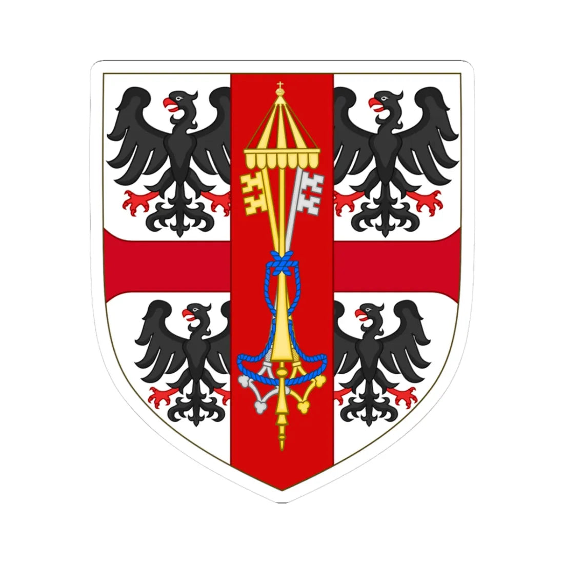 Arms of Francesco II Gonzaga Marquess of Mantua 1 (Italy) (Coat of Arms) STICKER Vinyl Kiss-Cut Decal 3 Inch White - The Sticker Space