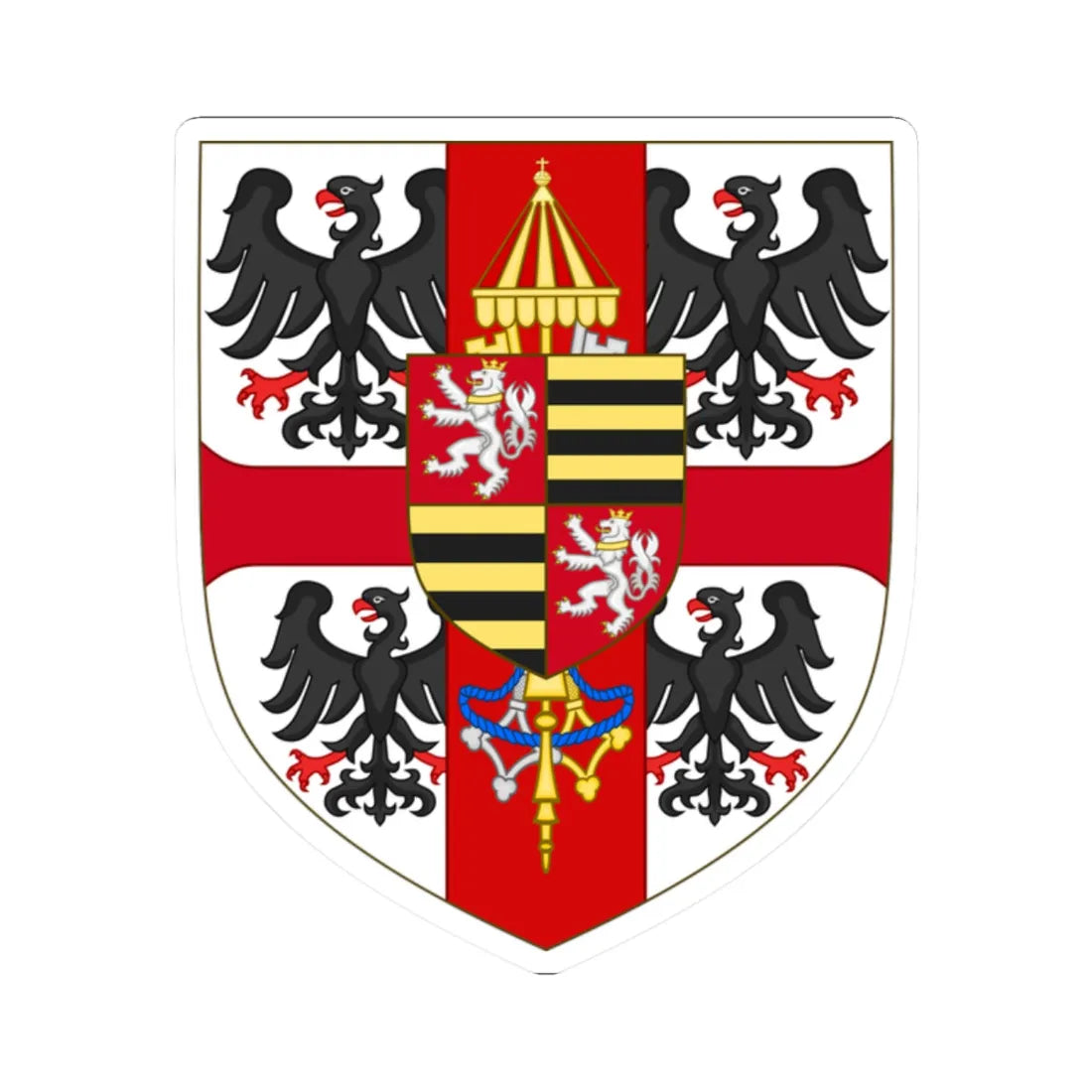 Arms of Francesco II Gonzaga Marquess of Mantua 2 (Italy) (Coat of Arms) STICKER Vinyl Kiss-Cut Decal 2 Inch White - The Sticker Space