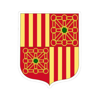 Arms of Gan Pyrénées-Atlantiques (Spain) (Coat of Arms) STICKER Vinyl Kiss-Cut Decal 4 Inch White - The Sticker Space