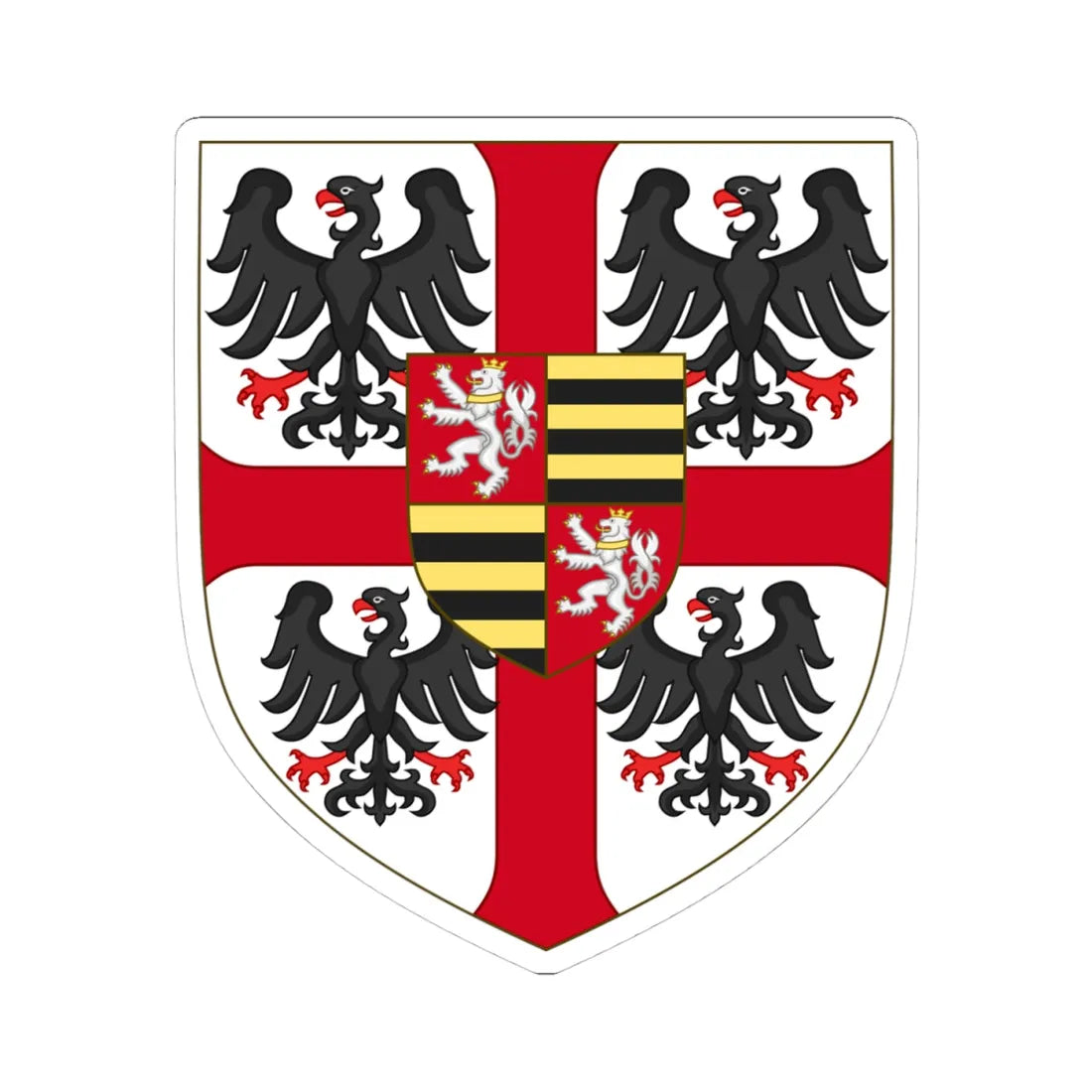 Arms of Gianfrancesco I Gonzaga Marquess of Mantua (Italy) (Coat of Arms) STICKER Vinyl Kiss-Cut Decal 4 Inch White - The Sticker Space