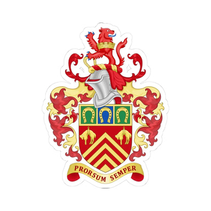 Arms of Gloucestershire County Council (England) (Coat of Arms) STICKER Vinyl Kiss-Cut Decal 3 Inch White - The Sticker Space