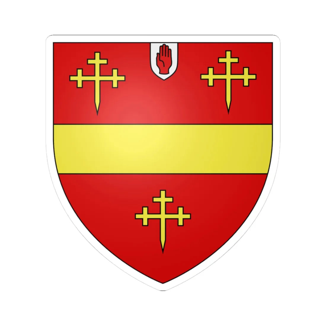 Arms of Gore baronets (Ireland) (Coat of Arms) STICKER Vinyl Kiss-Cut Decal 3 Inch White - The Sticker Space