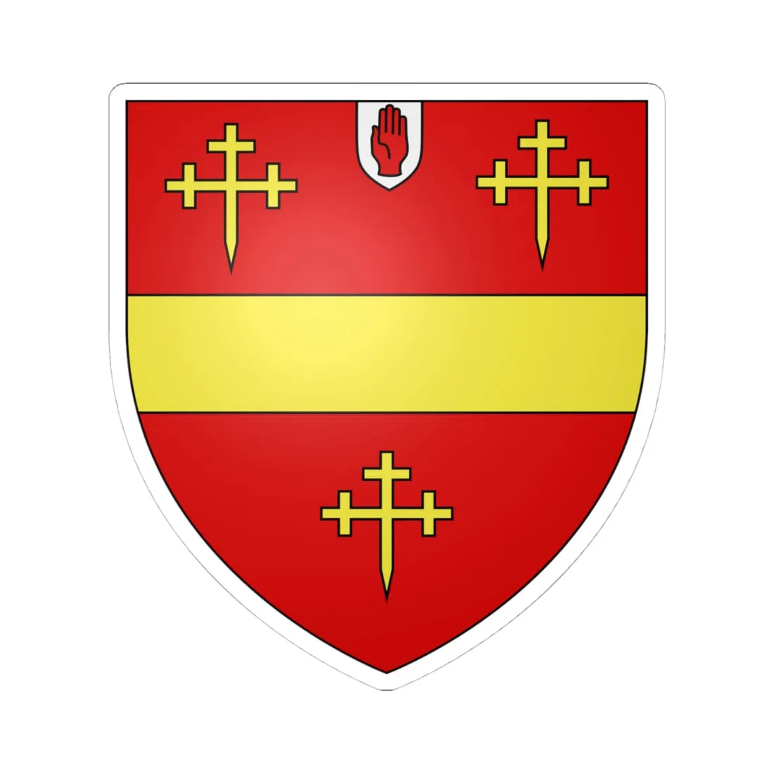 Arms of Gore baronets (Ireland) (Coat of Arms) STICKER Vinyl Kiss-Cut Decal 4 Inch White - The Sticker Space