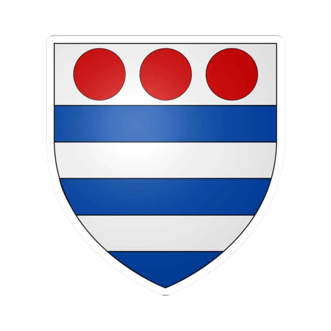 Arms of Grey of Ruthin Denbighshire (England) (Coat of Arms) STICKER Vinyl Kiss-Cut Decal 2 Inch White - The Sticker Space