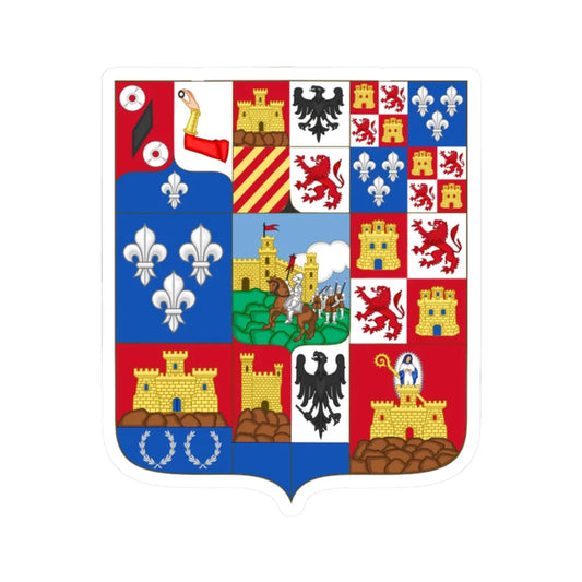 Arms of Guadalajara Province 1931- 1939 (Spain) (Coat of Arms) STICKER Vinyl Kiss-Cut Decal 2 Inch White - The Sticker Space