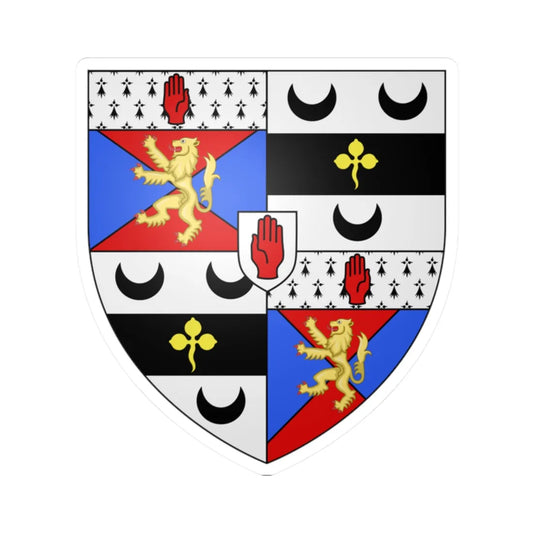 Arms of Guinness Baron Iveagh (Ireland) (Coat of Arms) STICKER Vinyl Kiss-Cut Decal 2 Inch White - The Sticker Space
