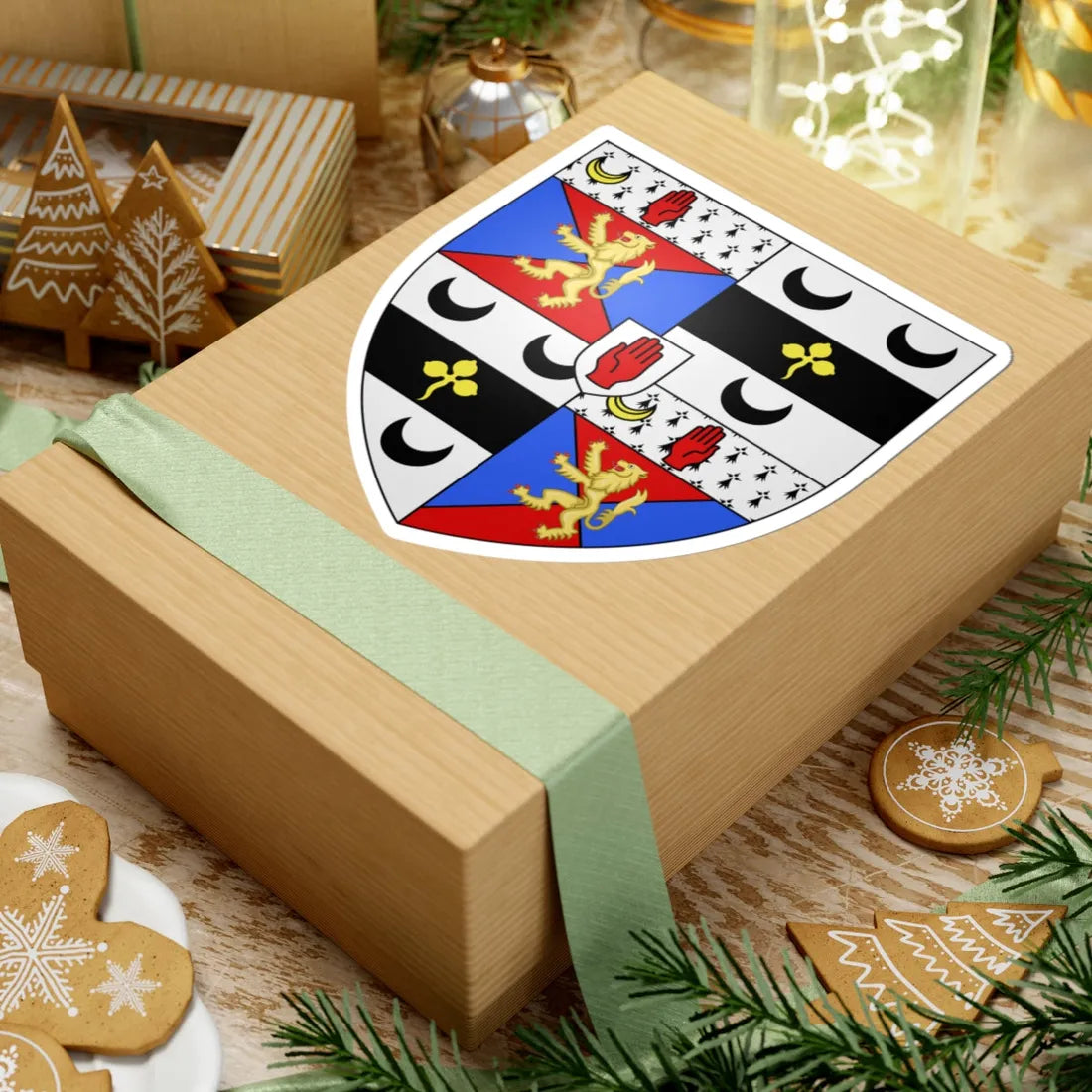 Arms of Guinness Baronet of Ashford (Ireland) (Coat of Arms) STICKER Vinyl Kiss-Cut Decal - The Sticker Space