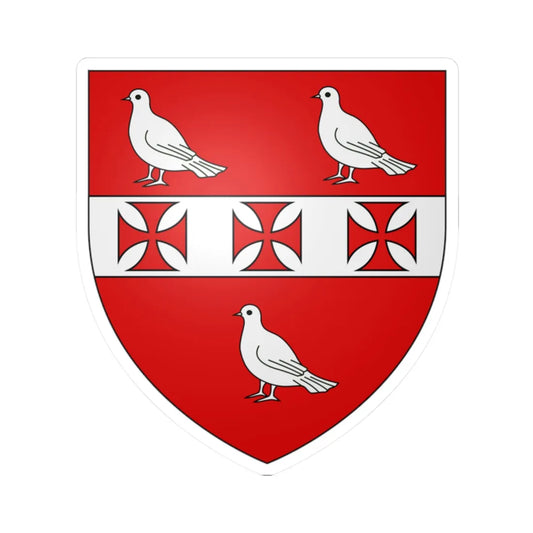 Arms of Gunning (Ireland) (Coat of Arms) STICKER Vinyl Kiss-Cut Decal 2 Inch White - The Sticker Space