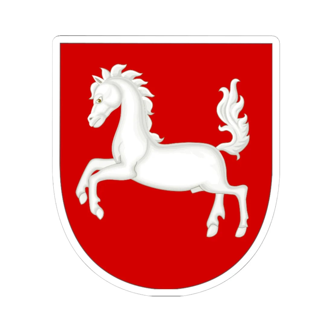 Arms of Hannover (Germany) (Coat of Arms) STICKER Vinyl Kiss-Cut Decal 6 Inch White - The Sticker Space