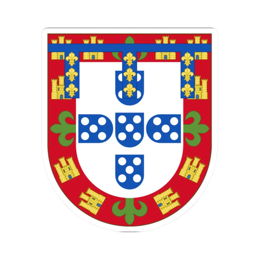 Arms of Henry of Portugal Duke of Viseu (Portugal) (Coat of Arms) STICKER Vinyl Kiss-Cut Decal 2 Inch White - The Sticker Space