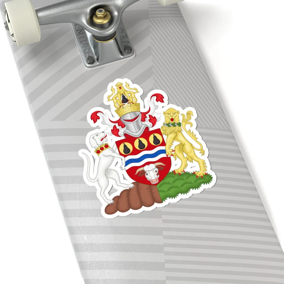 Arms of Hereford and Worcester County Council (England) (Coat of Arms) STICKER Vinyl Kiss-Cut Decal - The Sticker Space