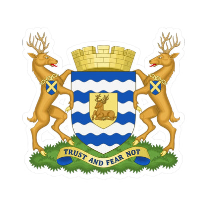 Arms of Hertfordshire County Council (England) (Coat of Arms) STICKER Vinyl Kiss-Cut Decal 2 Inch White - The Sticker Space