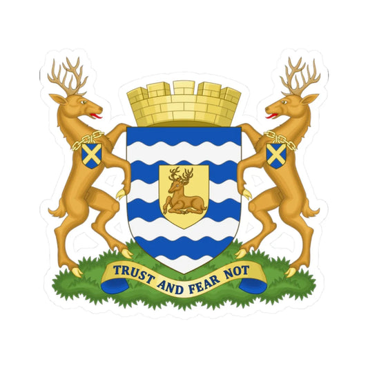 Arms of Hertfordshire County Council (England) (Coat of Arms) STICKER Vinyl Kiss-Cut Decal 2 Inch White - The Sticker Space