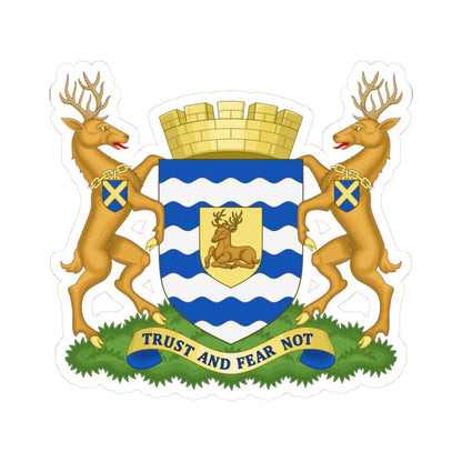 Arms of Hertfordshire County Council (England) (Coat of Arms) STICKER Vinyl Kiss-Cut Decal 3 Inch White - The Sticker Space