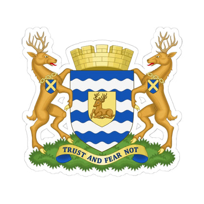 Arms of Hertfordshire County Council (England) (Coat of Arms) STICKER Vinyl Kiss-Cut Decal 6 Inch White - The Sticker Space