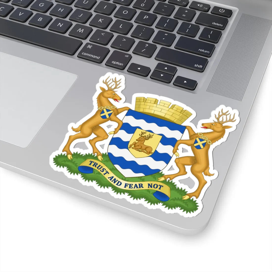 Arms of Hertfordshire County Council (England) (Coat of Arms) STICKER Vinyl Kiss-Cut Decal - The Sticker Space