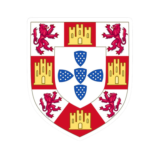 Arms of Infanta Branca of Portugal Viscountess of Huelgas and Lady of Cifuentes (Portugal) (Coat of Arms) STICKER Vinyl Kiss-Cut Decal 2 Inch White - The Sticker Space