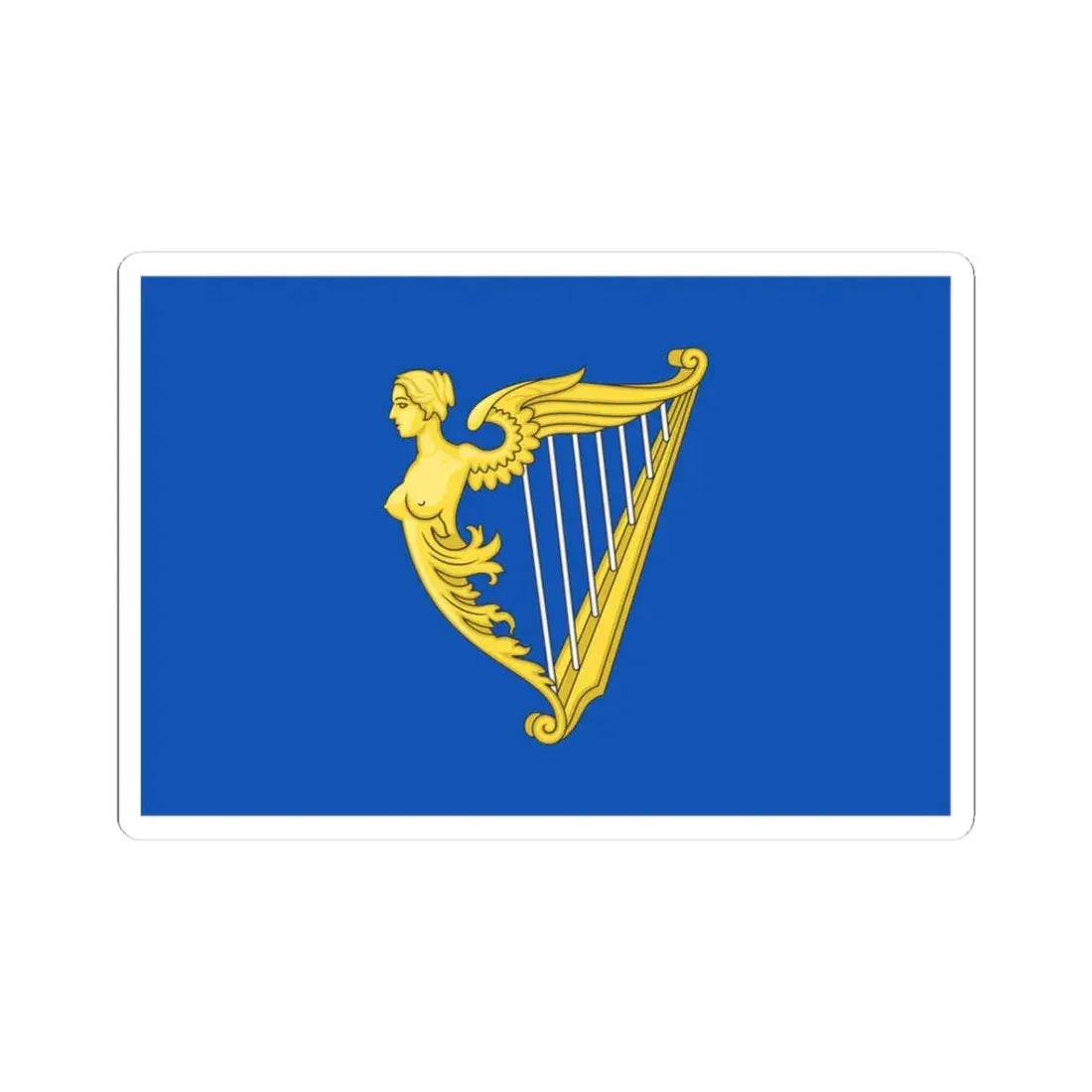 Arms of Ireland banner Historical (Ireland) STICKER Vinyl Kiss-Cut Decal 3 Inch White - The Sticker Space