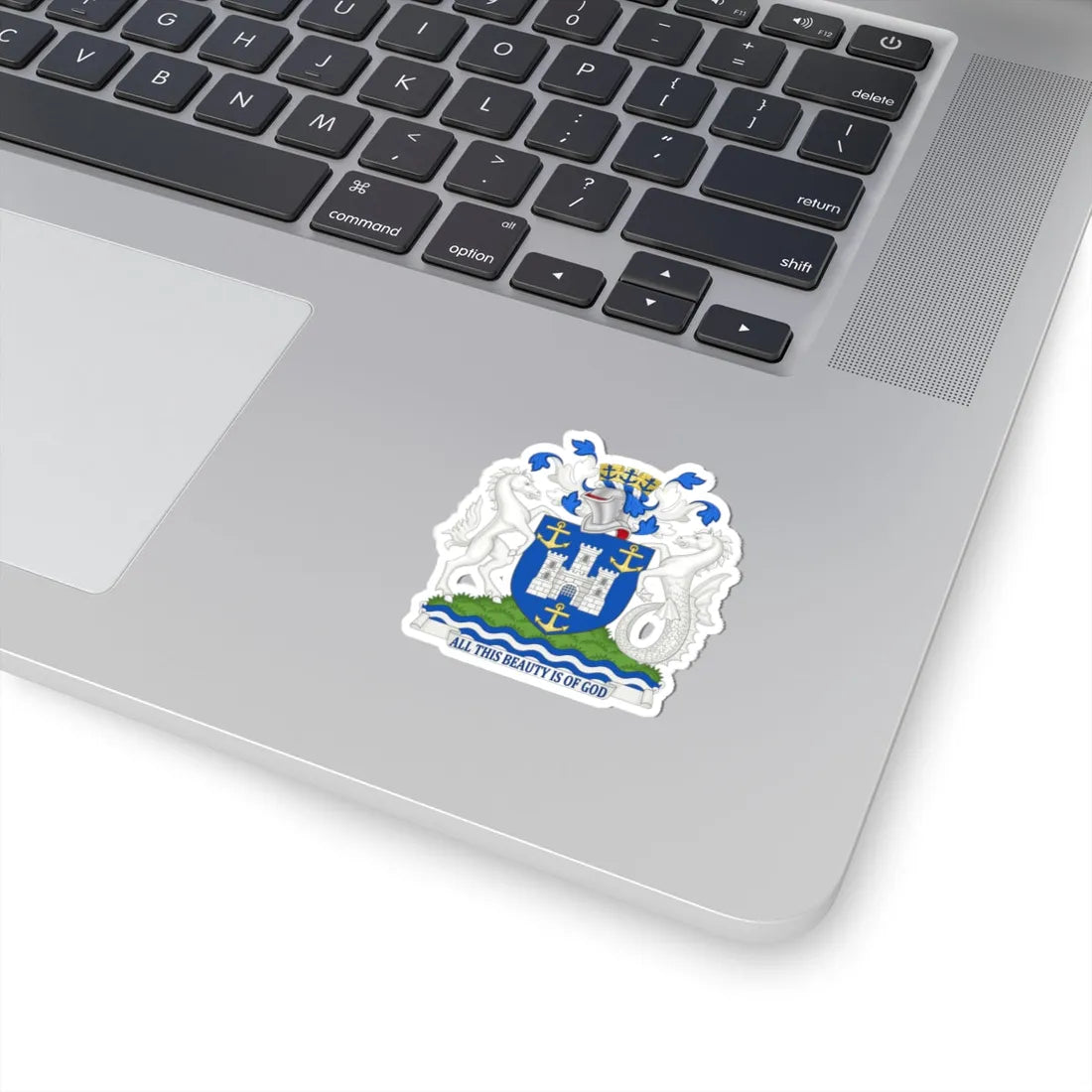 Arms of Isle of Wight Council (England) (Coat of Arms) STICKER Vinyl Kiss-Cut Decal - The Sticker Space