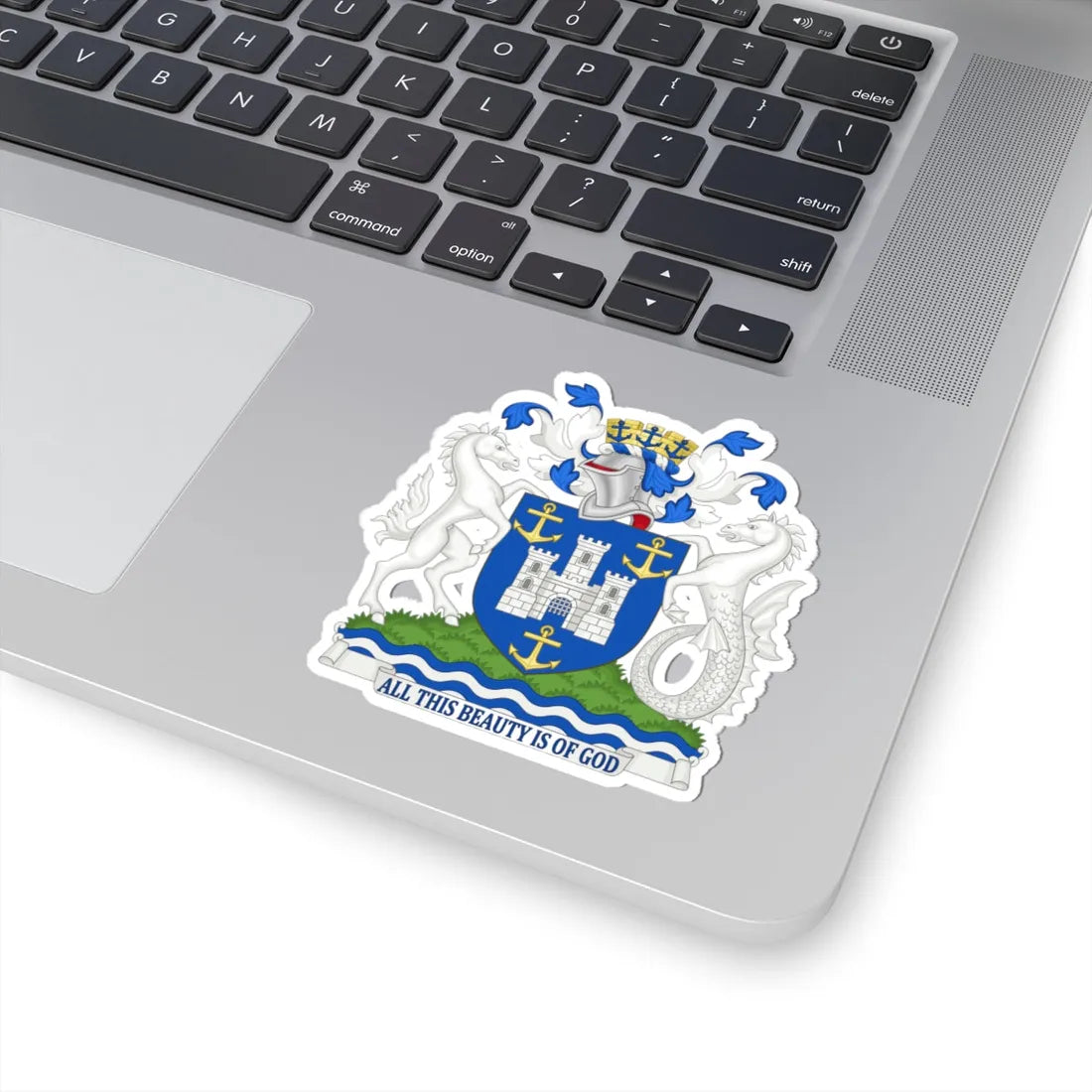 Arms of Isle of Wight Council (England) (Coat of Arms) STICKER Vinyl Kiss-Cut Decal - The Sticker Space