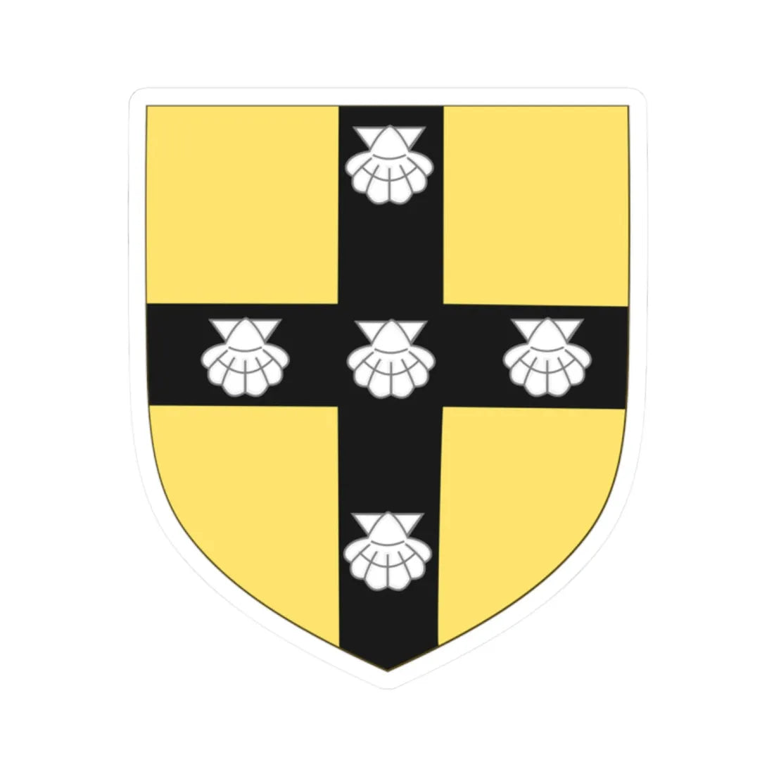 Arms of John III of Grailly (Spain) (Coat of Arms) STICKER Vinyl Kiss-Cut Decal 2 Inch White - The Sticker Space