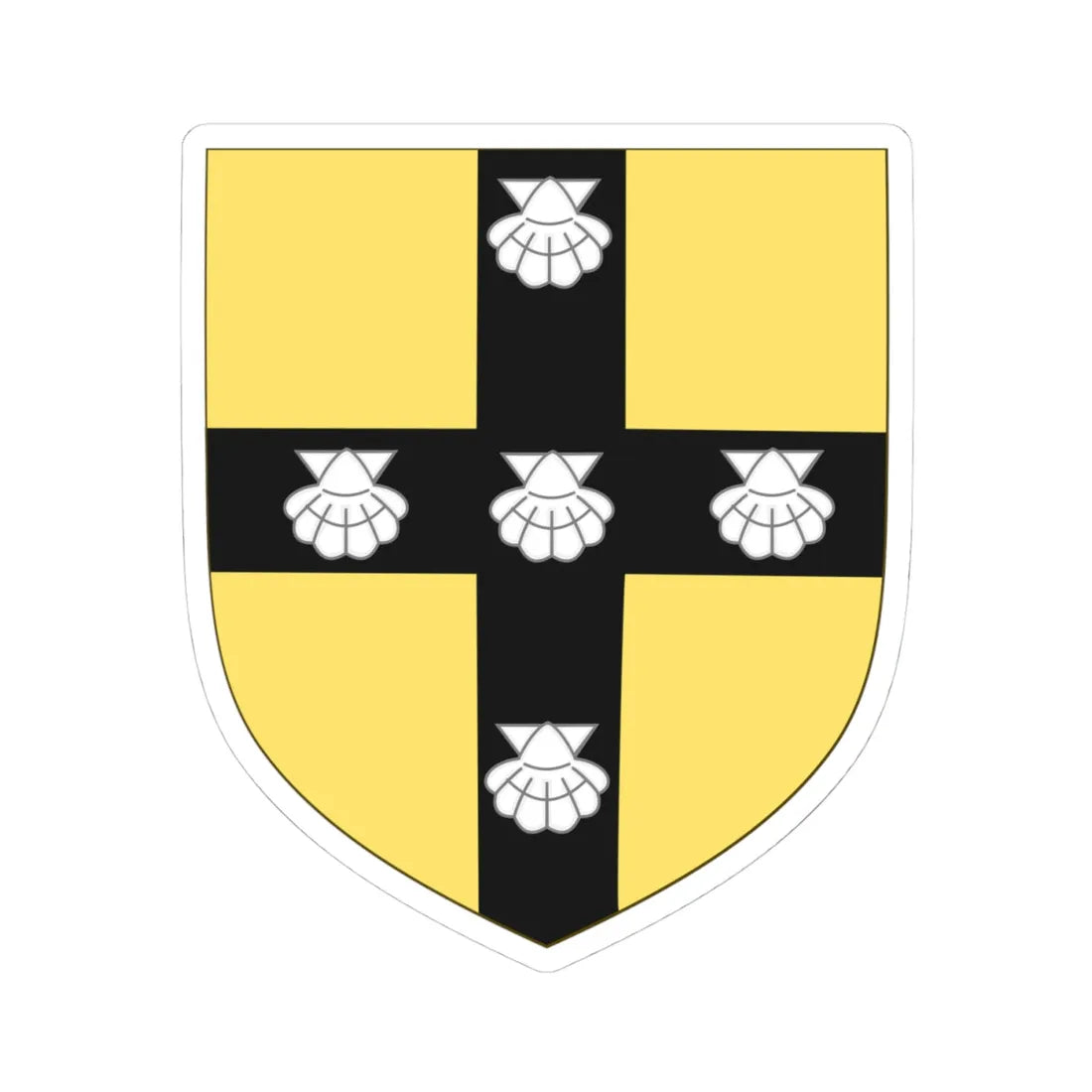 Arms of John III of Grailly (Spain) (Coat of Arms) STICKER Vinyl Kiss-Cut Decal 4 Inch White - The Sticker Space