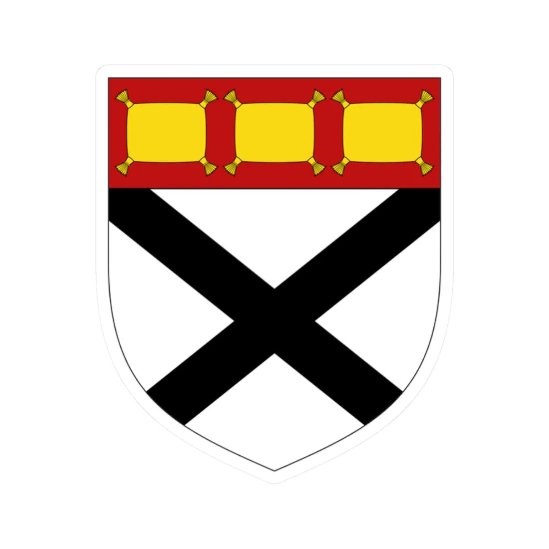 Arms of Johnstone (Scotland) (Coat of Arms) STICKER Vinyl Kiss-Cut Decal 2 Inch White - The Sticker Space