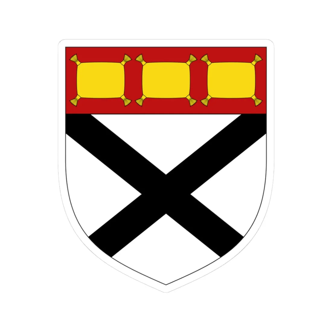 Arms of Johnstone (Scotland) (Coat of Arms) STICKER Vinyl Kiss-Cut Decal 3 Inch White - The Sticker Space