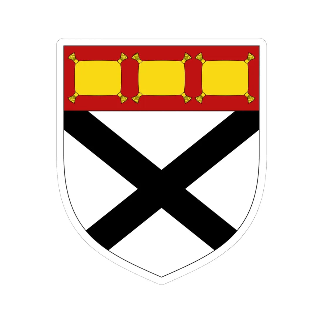 Arms of Johnstone (Scotland) (Coat of Arms) STICKER Vinyl Kiss-Cut Decal 4 Inch White - The Sticker Space