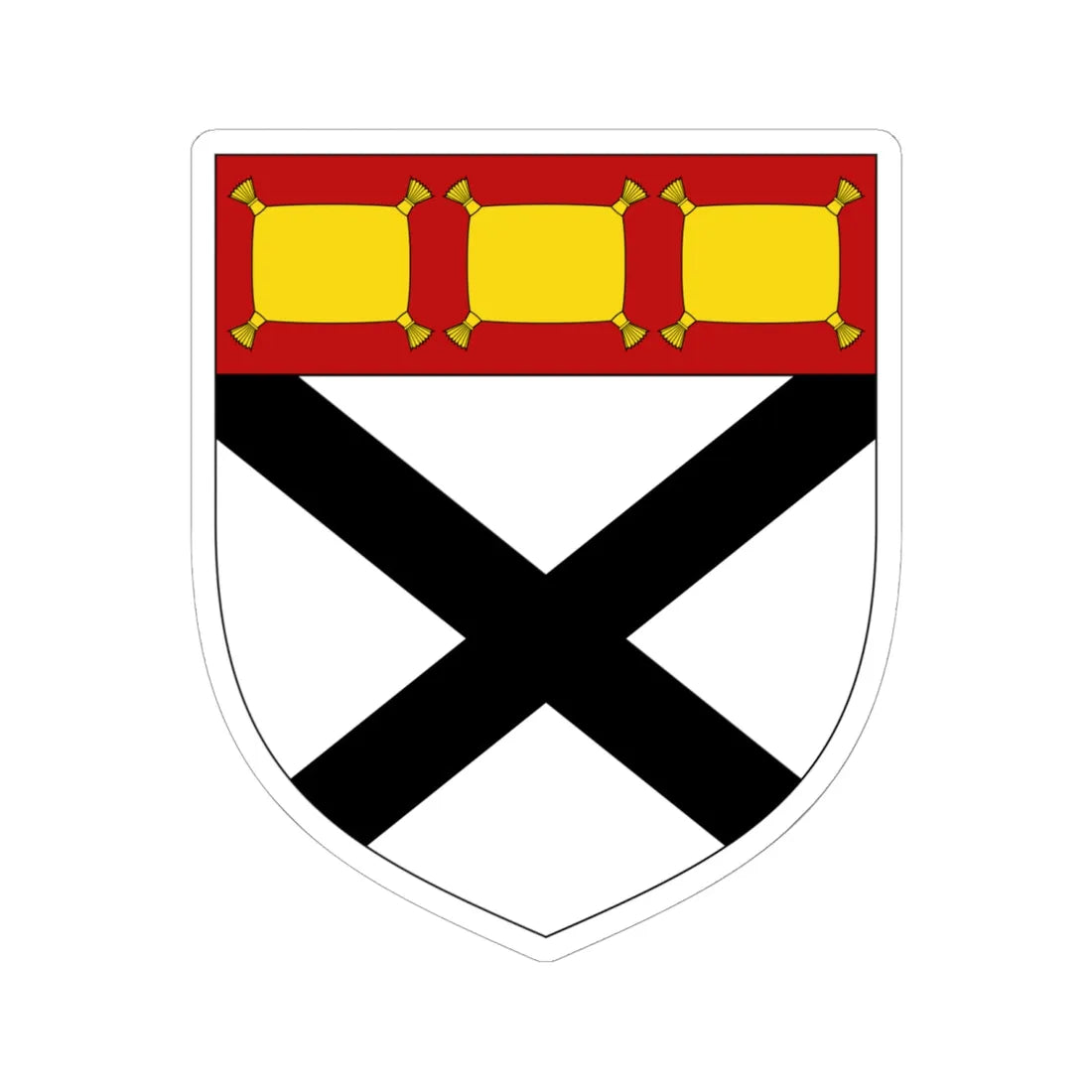 Arms of Johnstone (Scotland) (Coat of Arms) STICKER Vinyl Kiss-Cut Decal 6 Inch White - The Sticker Space