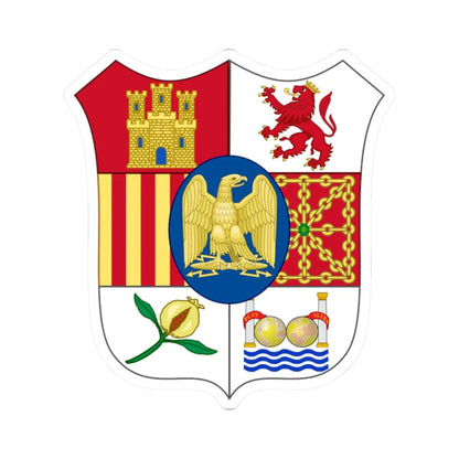 Arms of Joseph Bonaparte as King of Spain type 2 (Spain) (Coat of Arms) STICKER Vinyl Kiss-Cut Decal 2 Inch White - The Sticker Space